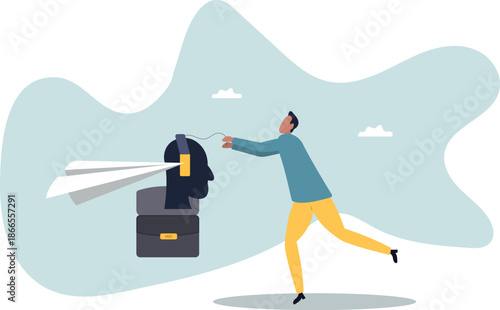 Open mind to receive new message or inspiration, free your brain to think about new idea or free your ego.about a man and his life.