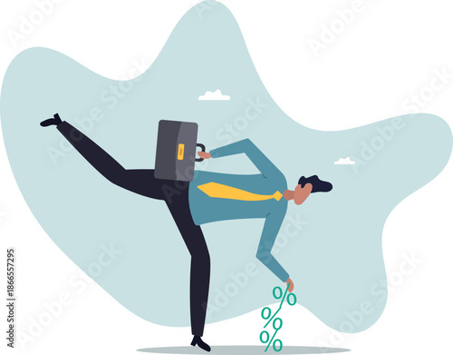 Risky interest rate hike causing business slow down or investment crisis, risk of economic recession,about a man and his life.