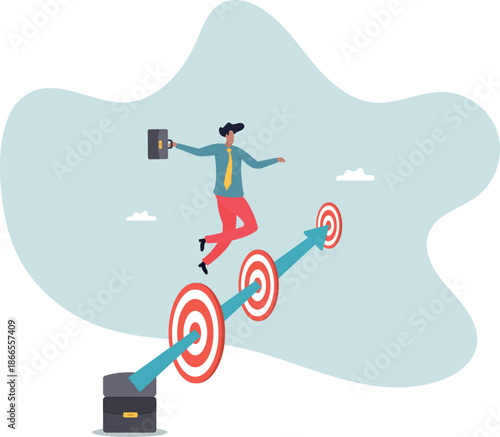 Achievements or challenge to achieve targets and business goals, objectives and purpose,about a man and his life.