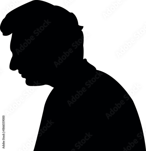 a man head silhouette vector