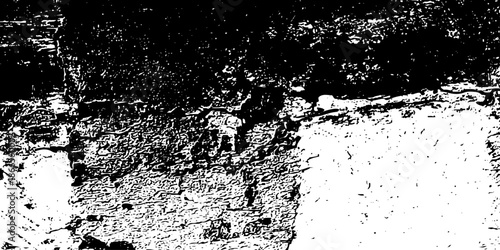 old vector grunge rough art. grunge texture black and white background. cracked concrete wall covered texture. abstract grunge texture border frame in black and white for overlay effect.