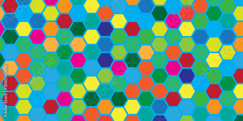 seamless pattern with hexagons. Abstract background with lines. Modern simple style hexagonal graphic concept. Background with hexagons.	