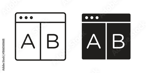 A B testing icons for Graphic Design Projects and web designs