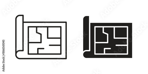 Architecture plan icons for Graphic Design Projects and web designs