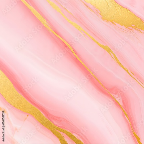 Pink marble texture background with golden veins luxury fluid art abstract liquid acrylic painting elegant chic backdrop for wedding and beauty design