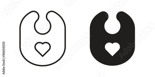 Baby bib icons for Graphic Design Projects and web designs