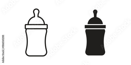 Baby milk bottle icons for Graphic Design Projects and web designs