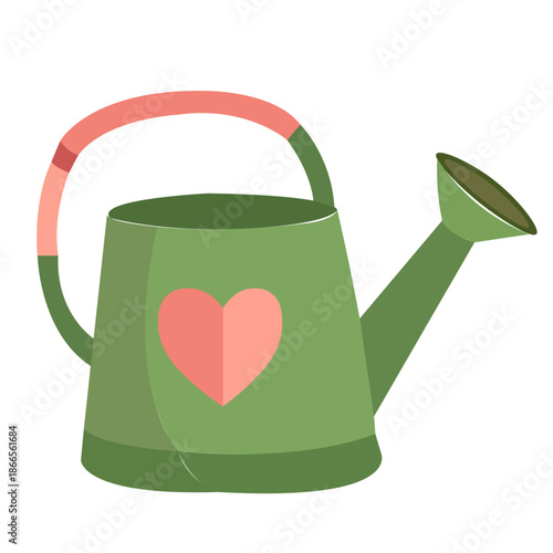 Green Heart Watering Can