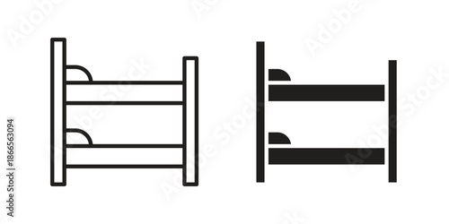 Bunk bed icons for Graphic Design Projects and web designs