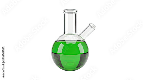 Round Bottom Flask with Green Liquid