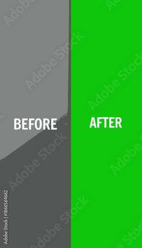 Transformation from a Dull Gray Surface to a Vibrant Green Texture for a Visual Contrast Experiment