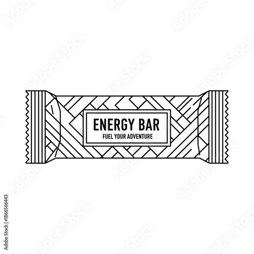 Energy Bar Wrapper Illustration Design
