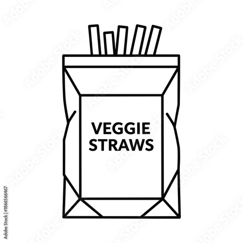 Veggie Straws Snack Pack Illustration