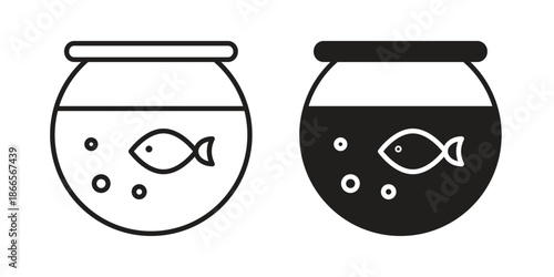 Fish bowl icons for Graphic Design Projects and web designs