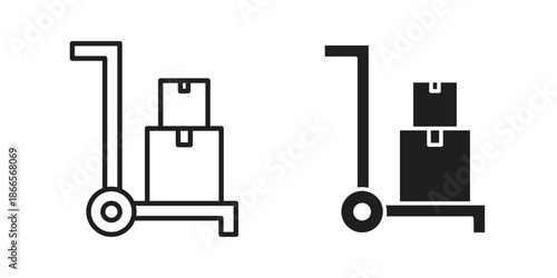 Hand truck icons for Graphic Design Projects and web designs