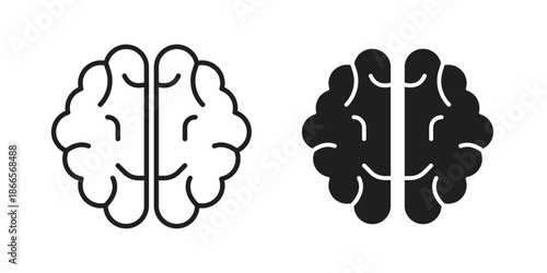 Human brain icons for Graphic Design Projects and web designs
