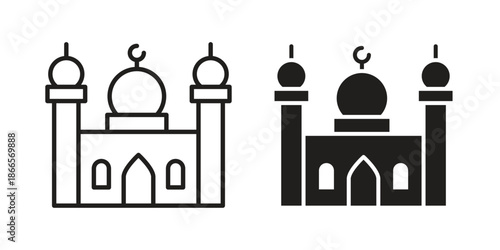 Mosque icons for Graphic Design Projects and web designs