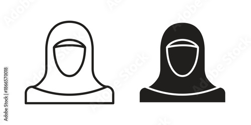 Muslim woman icons for Graphic Design Projects and web designs