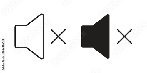 Mute sound icons for Graphic Design Projects and web designs
