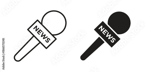 News microphone icons for Graphic Design Projects and web designs