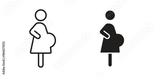 Pregnant woman icons for Graphic Design Projects and web designs
