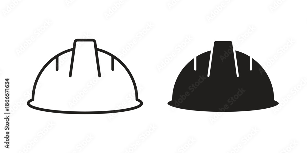 Fototapeta premium Safety helmet icons for Graphic Design Projects and web designs