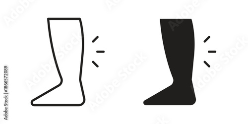 Shin pain icons for Graphic Design Projects and web designs