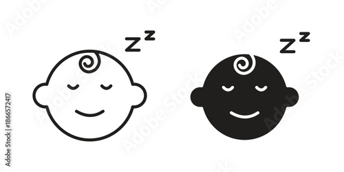 Sleeping baby icons for Graphic Design Projects and web designs