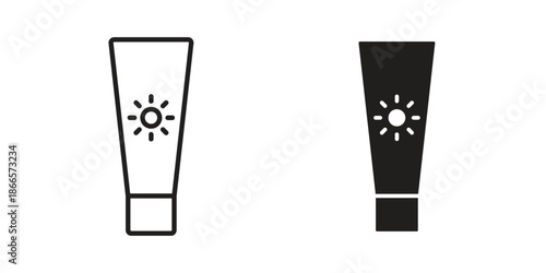 Sunscreen icons for Graphic Design Projects and web designs