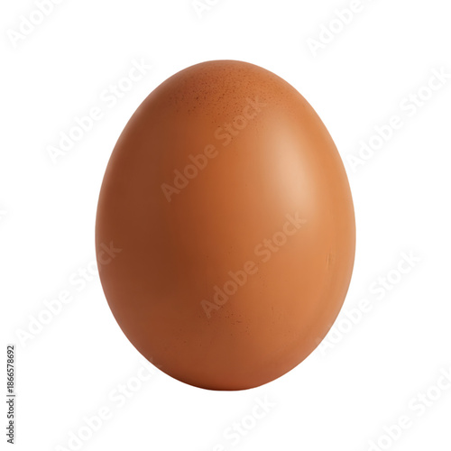Single brown egg isolated on black background, perfect for food, nutrition, and culinary projects.