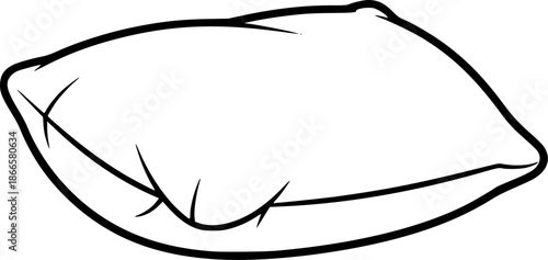 Silhouette vector of a pillow for sleep relax therapy bed rest treatment psychology mental health 3d icon illustration render design
