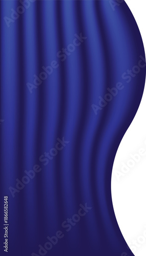 An abstract blue wave design featuring light striped patterns and textured lines creates a modern vector wallpaper backdrop for a theatrical stage or artistic decoration