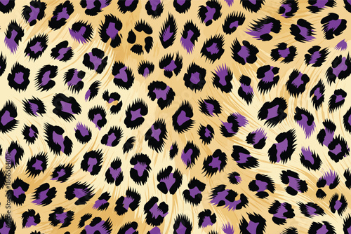Vibrant African leopard pattern print showcasing animal fur and skin texture in an abstract art piece