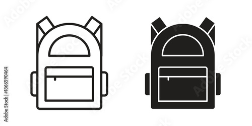 Backpack icons or logo isolated sign symbol vector illustration - high quality black style vector icons