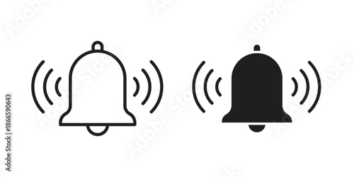 Bell icons or logo isolated sign symbol vector illustration - high quality black style vector icons