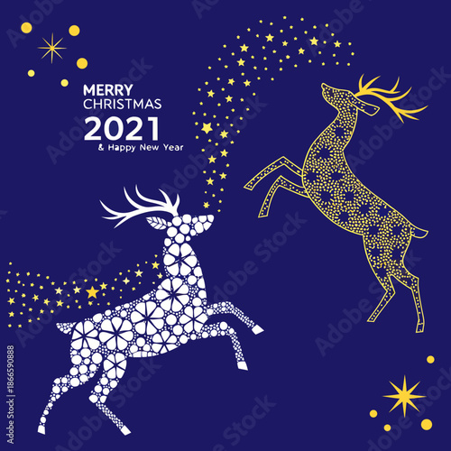 christmas card with horse