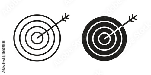 Bulls eye icons or logo isolated sign symbol vector illustration - high quality black style vector icons