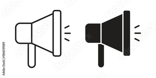Bullhorn icons or logo isolated sign symbol vector illustration - high quality black style vector icons