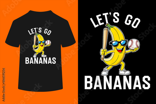Let's Go Bananas Funny Banana T-Shirt
