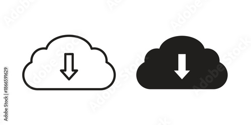 Cloud upload icons or logo isolated sign symbol vector illustration - high quality black style vector icons
