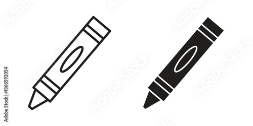 Crayon icons or logo isolated sign symbol vector illustration - high quality black style vector icons
