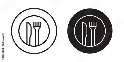 Cutlery icons or logo isolated sign symbol vector illustration - high quality black style vector icons