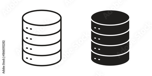 Database icons or logo isolated sign symbol vector illustration - high quality black style vector icons