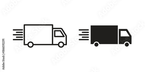 Delivery icons or logo isolated sign symbol vector illustration - high quality black style vector icons