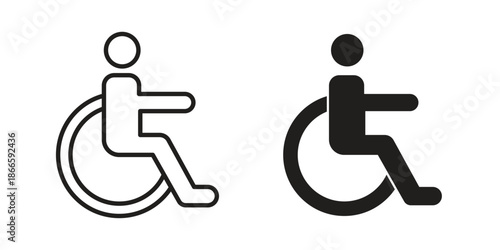 Disable icons or logo isolated sign symbol vector illustration - high quality black style vector icons