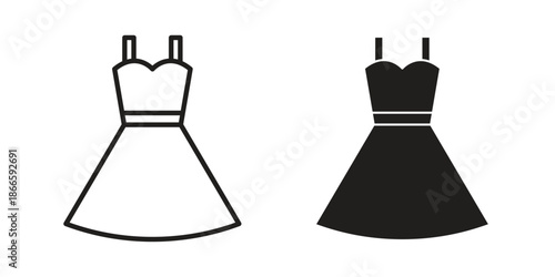 Dress icons or logo isolated sign symbol vector illustration - high quality black style vector icons