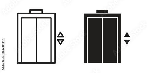Elevator icons or logo isolated sign symbol vector illustration - high quality black style vector icons