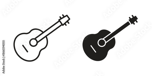 Guitar icons or logo isolated sign symbol vector illustration - high quality black style vector icons