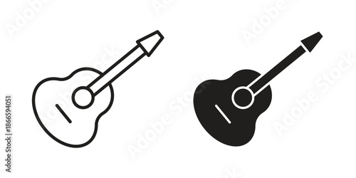 Guitar icons or logo isolated sign symbol vector illustration - high quality black style vector icons