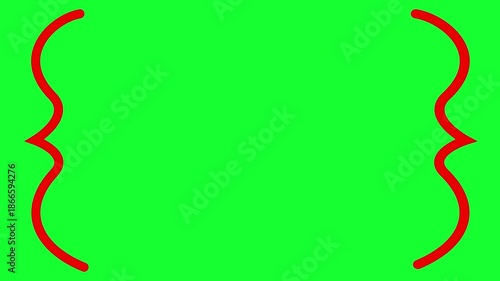 Animation of two curly brackets isolated on green screen, to show a set, scope, group, or something important.